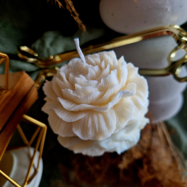 Peony dekor gyertya